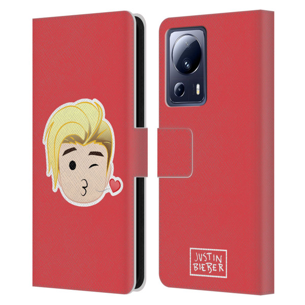 Justin Bieber Justmojis Kiss Leather Book Wallet Case Cover For Xiaomi 13 Lite 5G