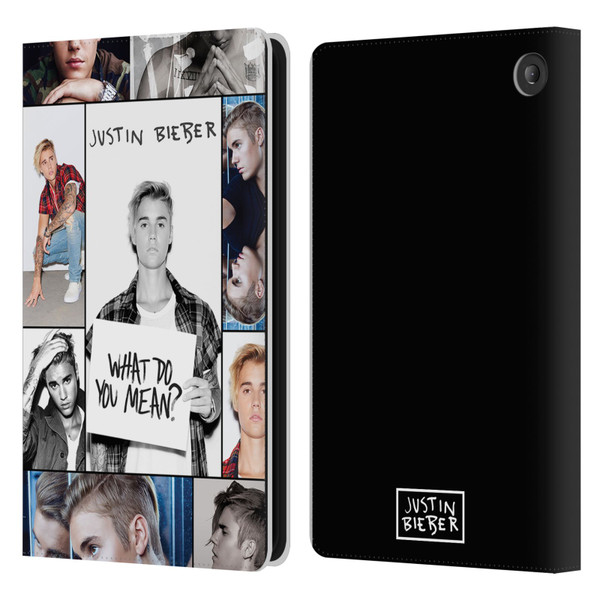 Justin Bieber Purpose Grid Poster Leather Book Wallet Case Cover For Amazon Fire 7 2022