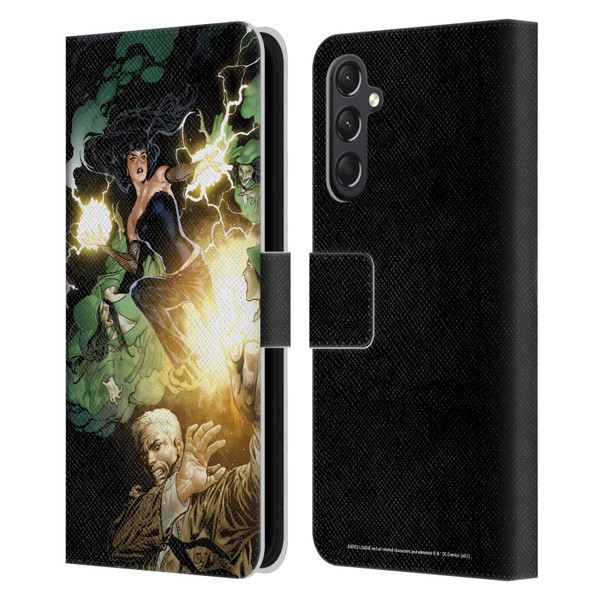 Justice League DC Comics Dark Comic Art Constantine and Zatanna Leather Book Wallet Case Cover For Samsung Galaxy A24 4G / M34 5G