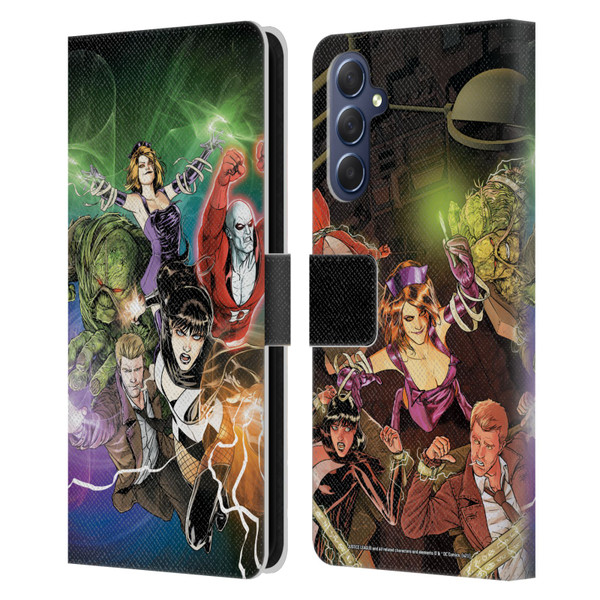 Justice League DC Comics Dark Comic Art #30 Group Leather Book Wallet Case Cover For Samsung Galaxy M54 5G