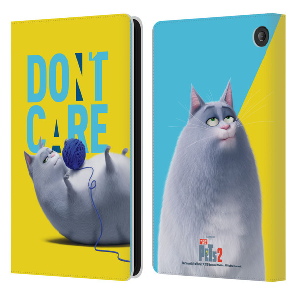 The Secret Life of Pets 2 II For Pet's Sake Chloe Cat Yarn Ball Leather Book Wallet Case Cover For Amazon Fire 7 2022