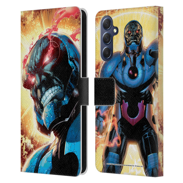 Justice League DC Comics Darkseid Comic Art New 52 #6 Cover Leather Book Wallet Case Cover For Samsung Galaxy M54 5G