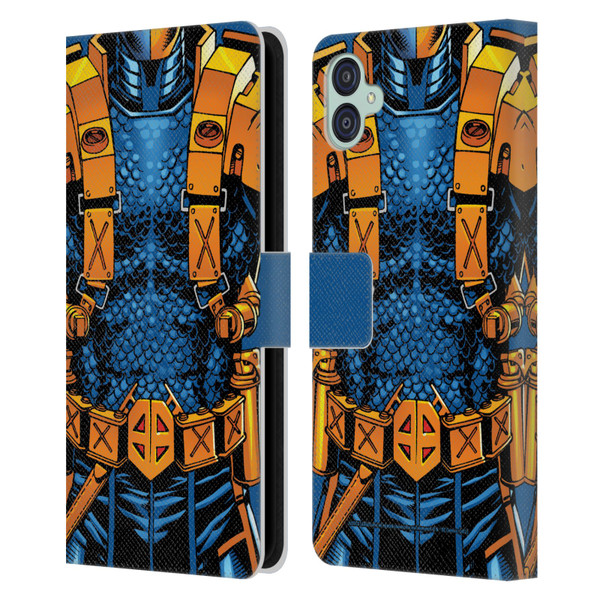 Justice League DC Comics Deathstroke Comic Art New 52 Costume Leather Book Wallet Case Cover For Samsung Galaxy M04 5G / A04e