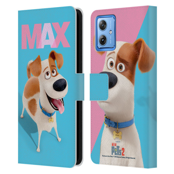 The Secret Life of Pets 2 II For Pet's Sake Max Dog Leather Book Wallet Case Cover For Motorola Moto G54 5G