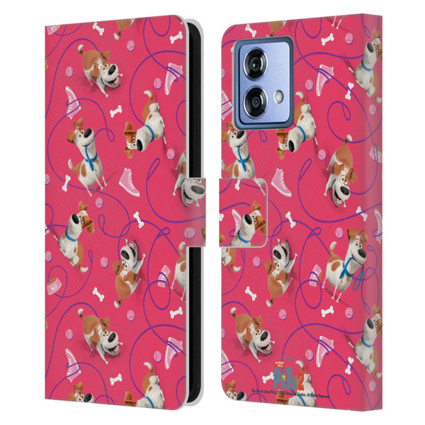 The Secret Life of Pets 2 II For Pet's Sake Max Dog Pattern 2 Leather Book Wallet Case Cover For Motorola Moto G84 5G