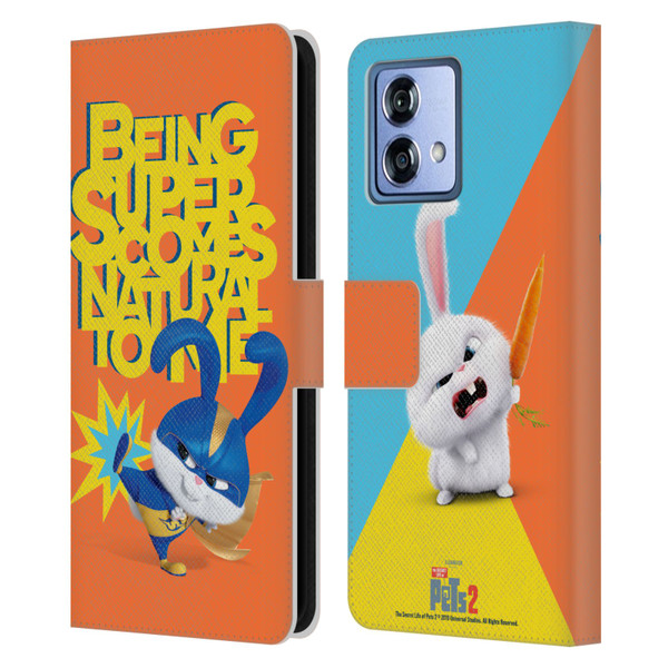 The Secret Life of Pets 2 II For Pet's Sake Snowball Rabbit Bunny Costume Leather Book Wallet Case Cover For Motorola Moto G84 5G