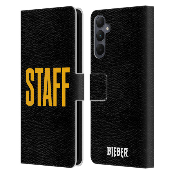 Justin Bieber Tour Merchandise Staff Leather Book Wallet Case Cover For Samsung Galaxy A05s