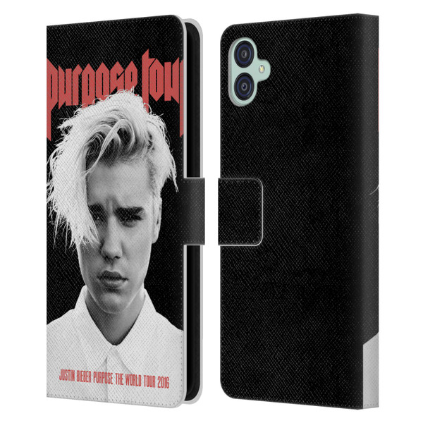 Justin Bieber Tour Merchandise Purpose Poster Leather Book Wallet Case Cover For Samsung Galaxy M04 5G / A04e