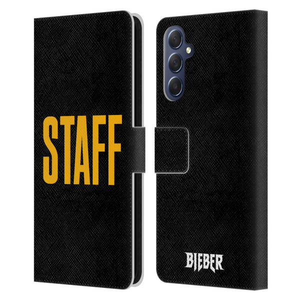 Justin Bieber Tour Merchandise Staff Leather Book Wallet Case Cover For Samsung Galaxy M54 5G