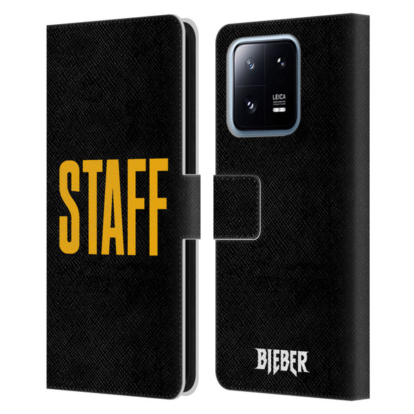 Justin Bieber Tour Merchandise Staff Leather Book Wallet Case Cover For Xiaomi 13 Pro 5G