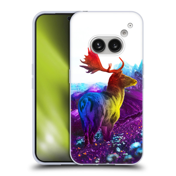 Dave Loblaw Animals Purple Mountain Deer Soft Gel Case for Nothing Phone (2a)