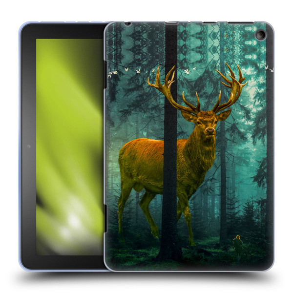 Dave Loblaw Animals Giant Forest Deer Soft Gel Case for Amazon Fire HD 8/Fire HD 8 Plus 2020