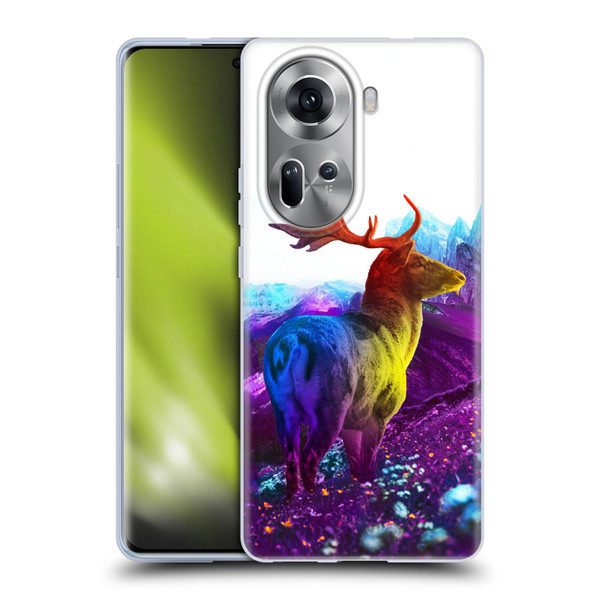 Dave Loblaw Animals Purple Mountain Deer Soft Gel Case for OPPO Reno11