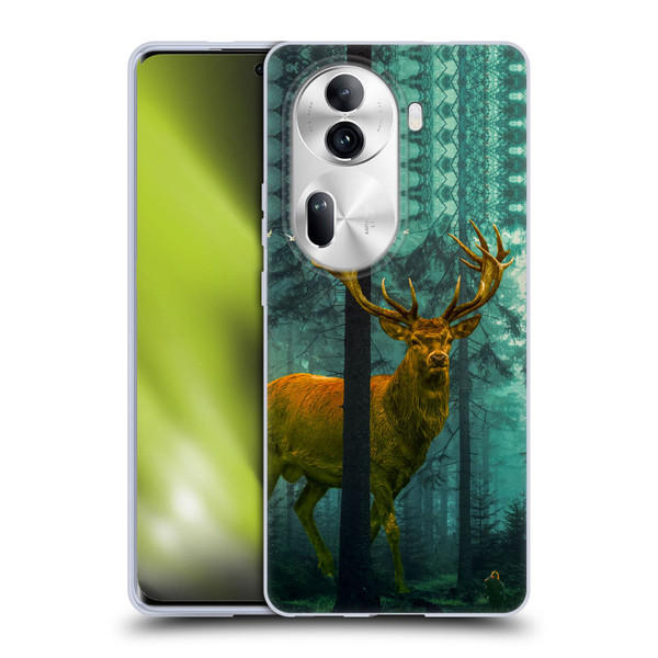 Dave Loblaw Animals Giant Forest Deer Soft Gel Case for OPPO Reno11 Pro