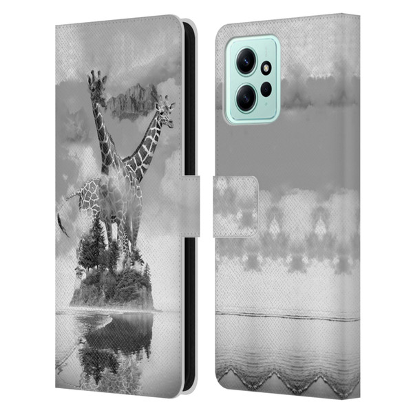 Dave Loblaw Animals Giraffe In The Mist Leather Book Wallet Case Cover For Xiaomi Redmi 12