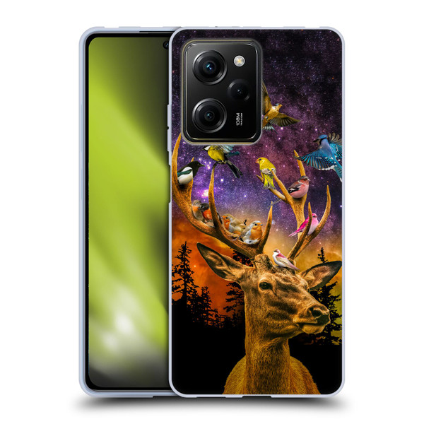 Dave Loblaw Animals Deer and Birds Soft Gel Case for Xiaomi Redmi Note 12 Pro 5G