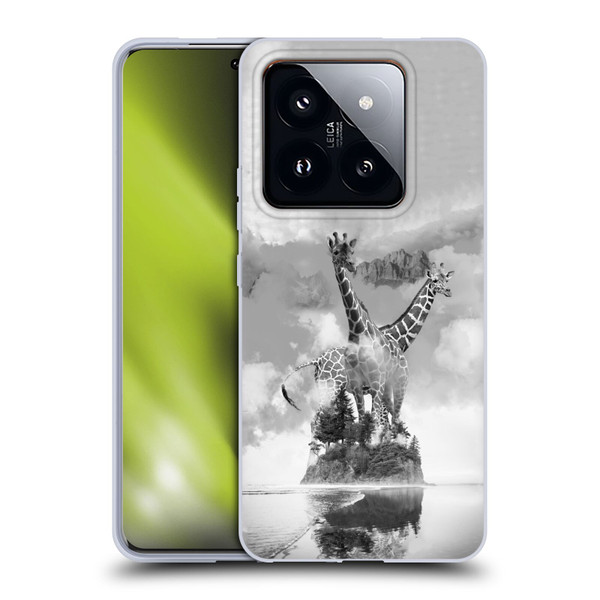 Dave Loblaw Animals Giraffe In The Mist Soft Gel Case for Xiaomi 14 Pro