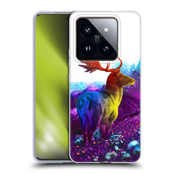 Dave Loblaw Animals Purple Mountain Deer Soft Gel Case for Xiaomi 14 Pro