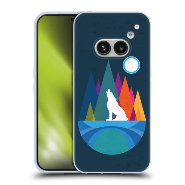 Dave Loblaw Contemporary Art Wolf Mountain With Texture Soft Gel Case for Nothing Phone (2a)