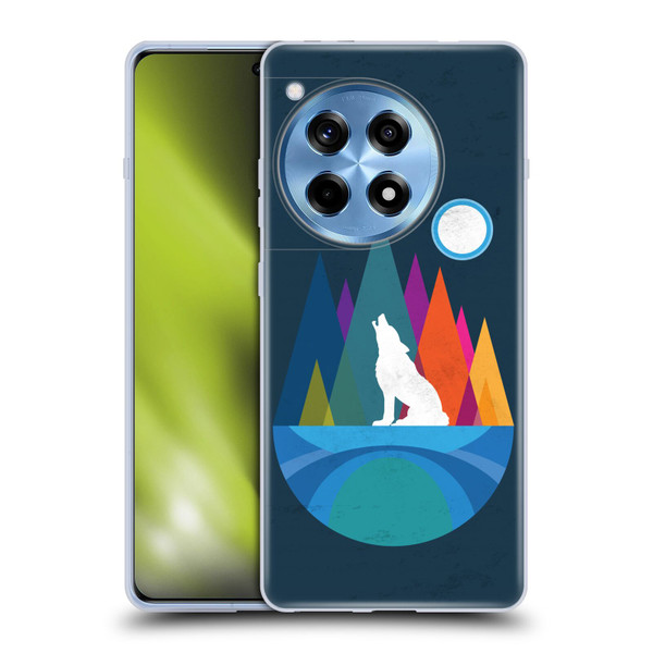 Dave Loblaw Contemporary Art Wolf Mountain With Texture Soft Gel Case for OnePlus 12R