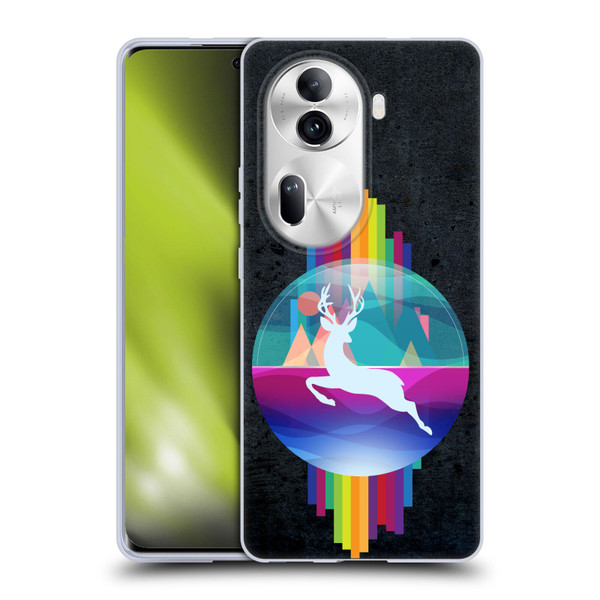 Dave Loblaw Contemporary Art Deer In Dome Soft Gel Case for OPPO Reno11 Pro