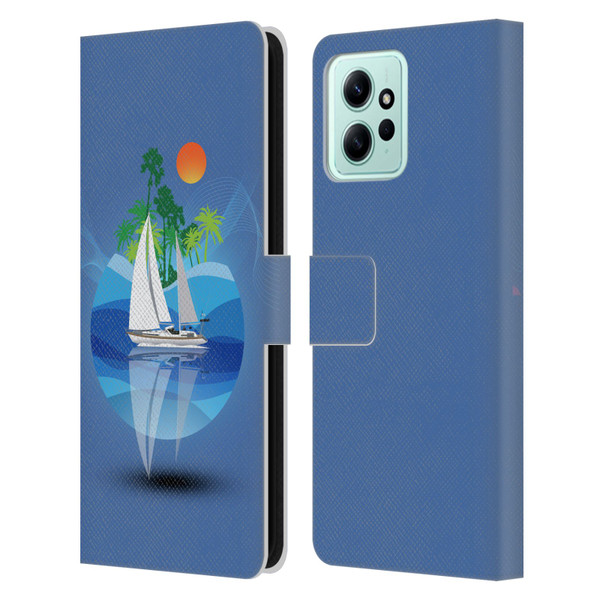 Dave Loblaw Contemporary Art Tropical Waters Leather Book Wallet Case Cover For Xiaomi Redmi 12