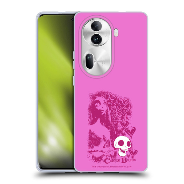 Corpse Bride Key Art Pink Distressed Look Soft Gel Case for OPPO Reno11 Pro