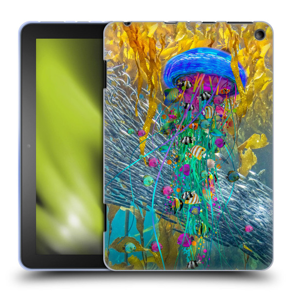Dave Loblaw Jellyfish Jellyfish Kelp Field Soft Gel Case for Amazon Fire HD 8/Fire HD 8 Plus 2020