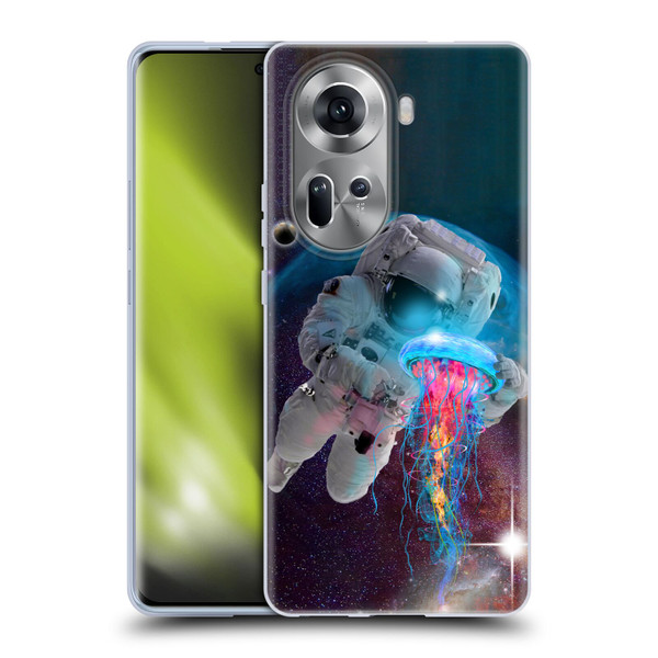 Dave Loblaw Jellyfish Astronaut And Jellyfish Soft Gel Case for OPPO Reno11