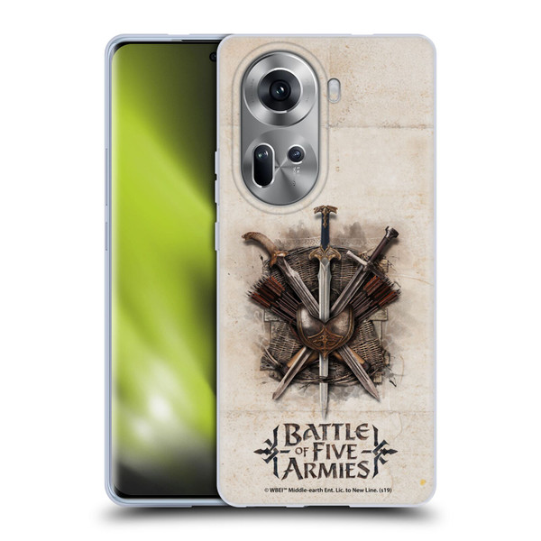 The Hobbit The Battle of the Five Armies Graphics Battle Swords Soft Gel Case for OPPO Reno11