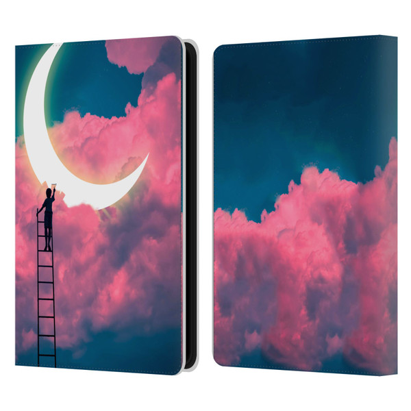 Dave Loblaw Sci-Fi And Surreal Boy Painting Moon Clouds Leather Book Wallet Case Cover For Amazon Kindle Paperwhite 5 (2021)