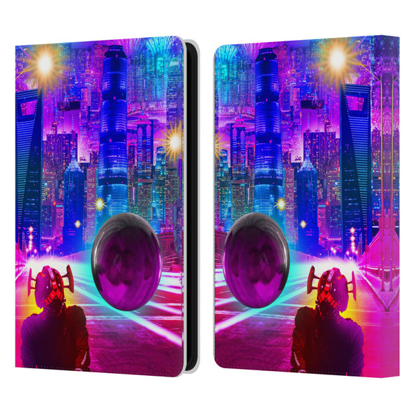 Dave Loblaw Sci-Fi And Surreal Synthwave Street Leather Book Wallet Case Cover For Amazon Kindle Paperwhite 5 (2021)