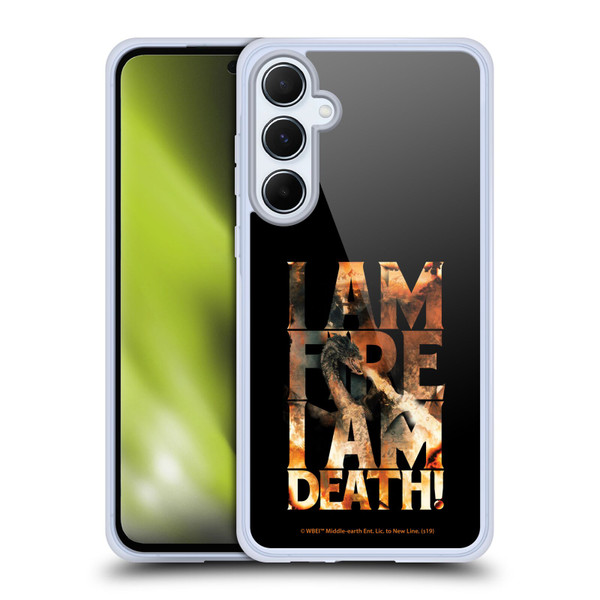 The Hobbit The Battle of the Five Armies Graphics Smaug Fire Soft Gel Case for Samsung Galaxy A55 5G