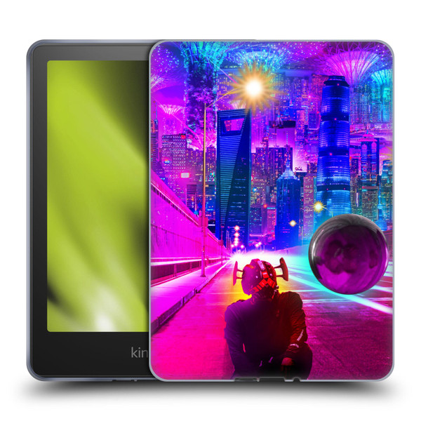 Dave Loblaw Sci-Fi And Surreal Synthwave Street Soft Gel Case for Amazon Kindle Paperwhite 5 (2021)