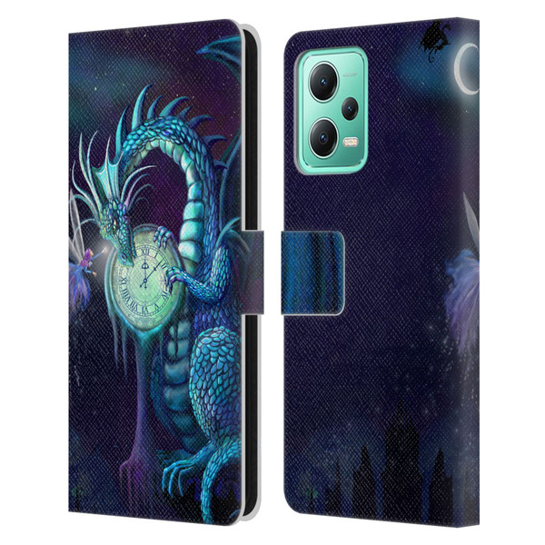 Rose Khan Dragons Blue Time Leather Book Wallet Case Cover For Xiaomi Redmi Note 12 5G