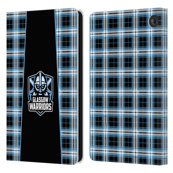 Glasgow Warriors Logo 2 Tartan Leather Book Wallet Case Cover For Amazon Fire 7 2022