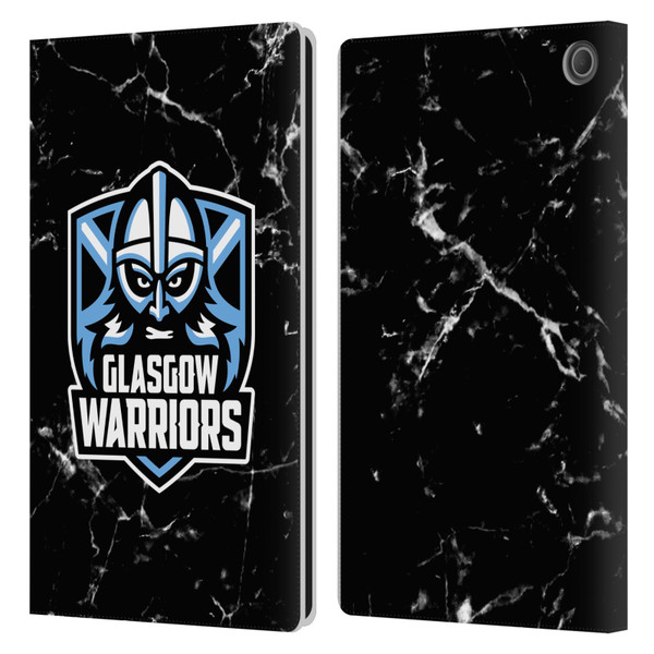 Glasgow Warriors Logo 2 Marble Leather Book Wallet Case Cover For Amazon Fire Max 11 2023