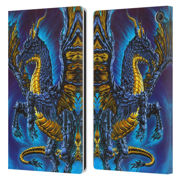 Ed Beard Jr Dragons Mare Leather Book Wallet Case Cover For Amazon Fire Max 11 2023