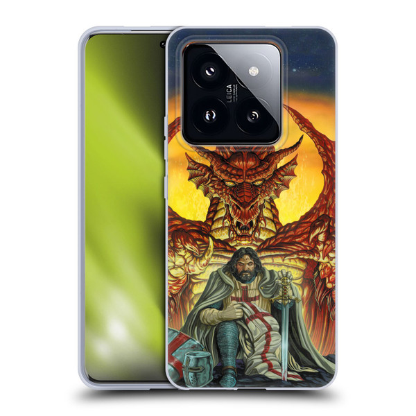 Ed Beard Jr Dragon Friendship Knight Templar Soft Gel Case for Xiaomi 14 Pro