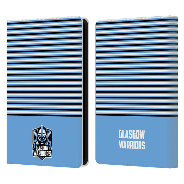 Glasgow Warriors Logo Stripes Blue 2 Leather Book Wallet Case Cover For Amazon Kindle Paperwhite 5 (2021)