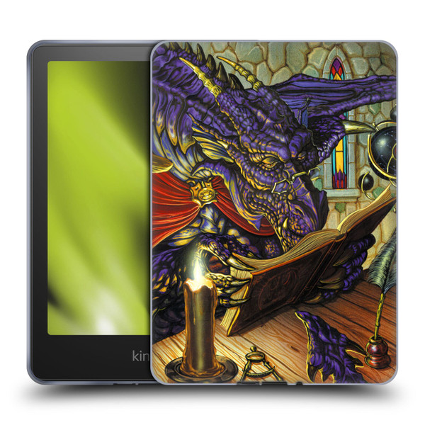 Ed Beard Jr Dragons A Good Book Soft Gel Case for Amazon Kindle Paperwhite 5 (2021)
