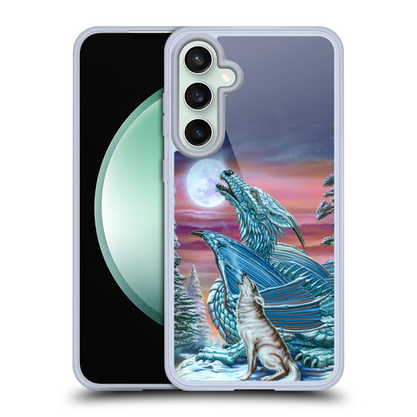 Ed Beard Jr Dragons Moon Song Wolf Moon Soft Gel Case for Samsung Galaxy S23 FE 5G