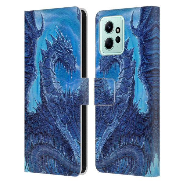 Ed Beard Jr Dragons Glacier Leather Book Wallet Case Cover For Xiaomi Redmi 12