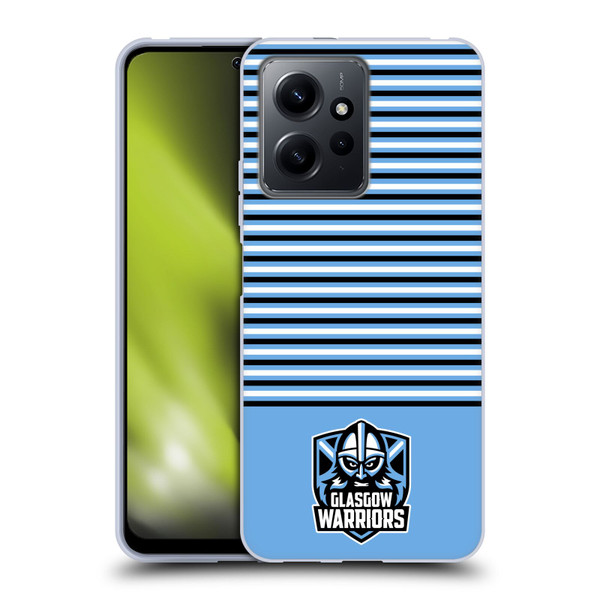 Glasgow Warriors Logo Stripes Blue 2 Soft Gel Case for Xiaomi Redmi Note 12 4G