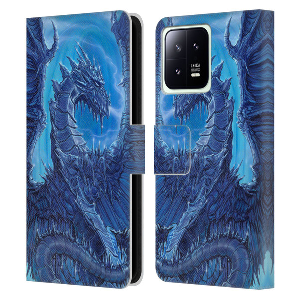 Ed Beard Jr Dragons Glacier Leather Book Wallet Case Cover For Xiaomi 13 5G