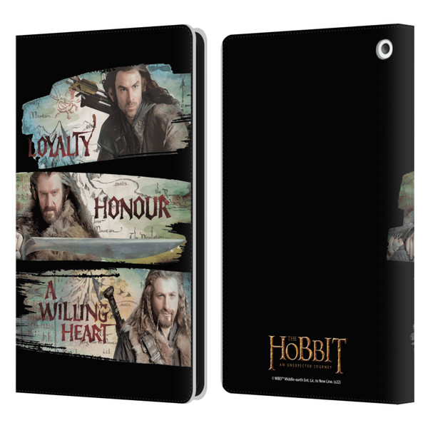 The Hobbit An Unexpected Journey Key Art Loyalty And Honour Leather Book Wallet Case Cover For Amazon Fire HD 8/Fire HD 8 Plus 2020