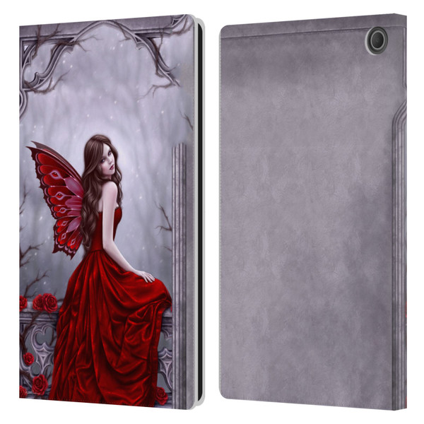 Rachel Anderson Fairies Winter Rose Leather Book Wallet Case Cover For Amazon Fire Max 11 2023