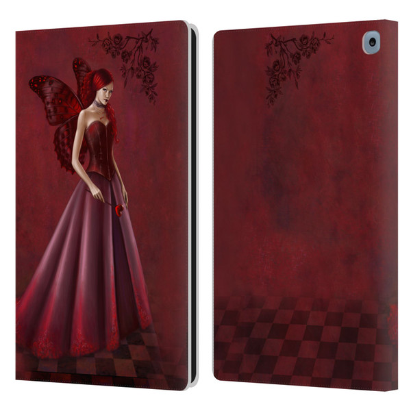 Rachel Anderson Fairies Queen Of Hearts Leather Book Wallet Case Cover For Amazon Fire HD 10 / Plus 2021