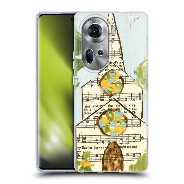 Haley Bush Church Painting Hymnal Page Soft Gel Case for OPPO Reno11
