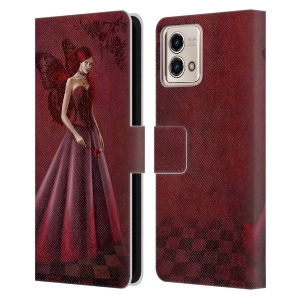 Rachel Anderson Fairies Queen Of Hearts Leather Book Wallet Case Cover For Motorola Moto G Stylus 5G 2023